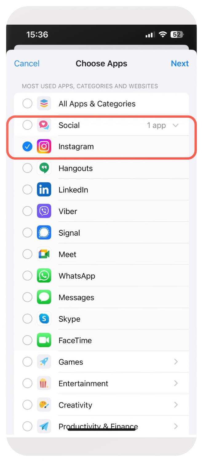 Block apps after a certain screen time limit with Screen Time - Step 5