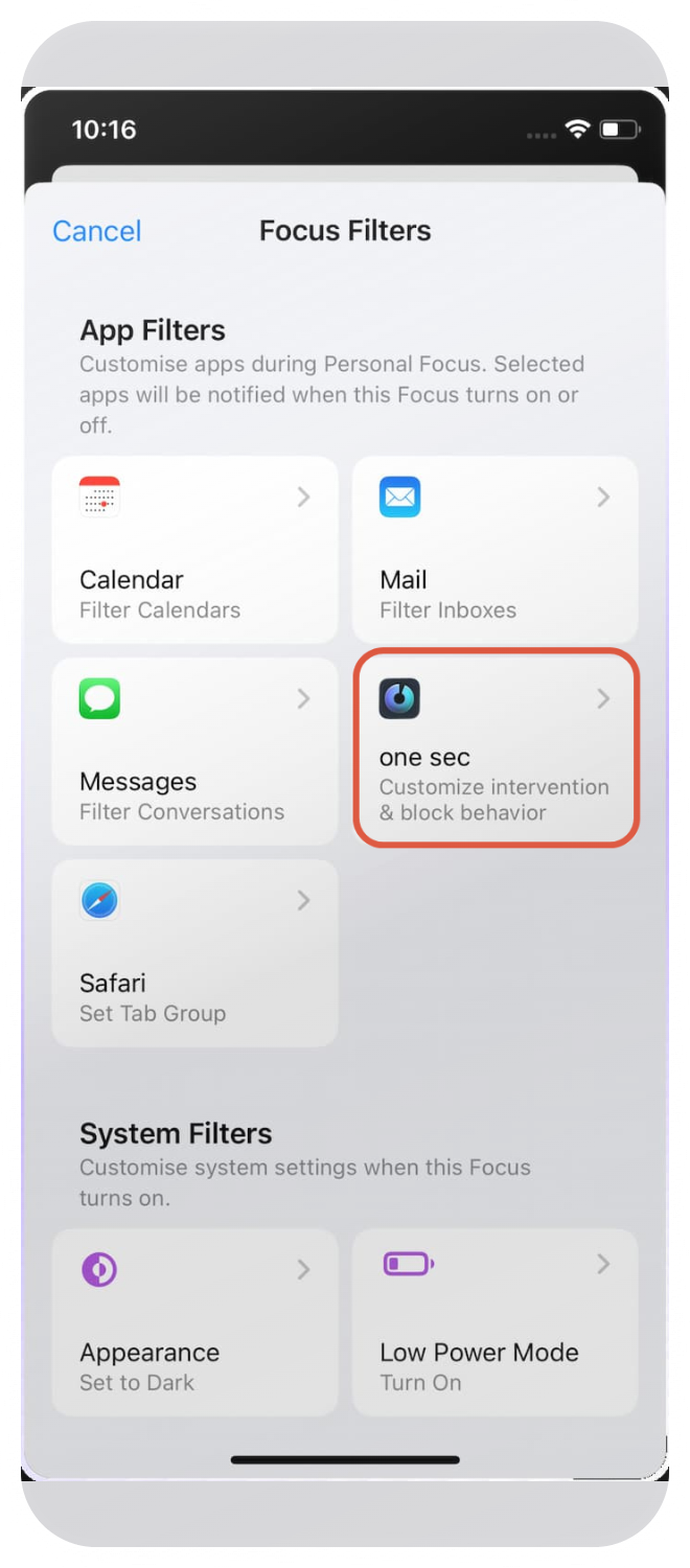 Block apps for a defined timespan - Step 3